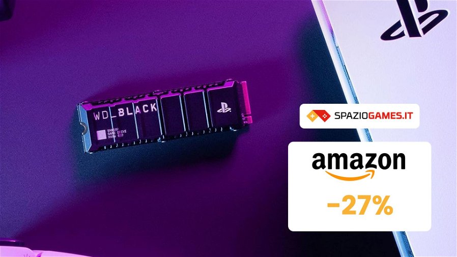 Immagine di SSD WD_BLACK da 1TB per PS5, CHE PREZZO! Su Amazon risparmi il 27%!