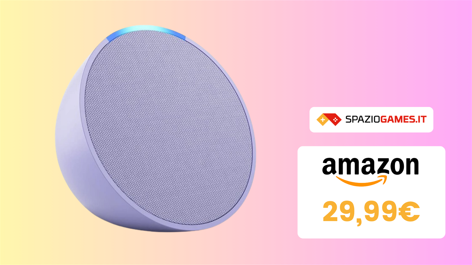 L'amato Amazon Echo Pop oggi costa POCHISSIMO! (-45%)