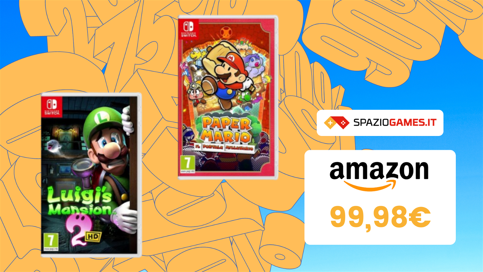 WOW! Bundle Paper Mario + Luigi’s Mansion 2HD a soli 99,98€!