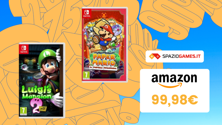 WOW! Bundle Paper Mario + Luigi’s Mansion 2HD a soli 99,98€!