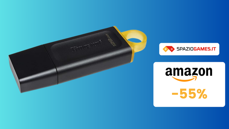 Chiavetta USB Kingston da 128GB a 9€! WOW! 55% di sconto!