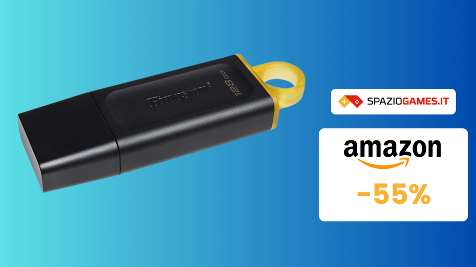 Immagine di Chiavetta USB Kingston da 128GB a 9€! WOW! 55% di sconto!