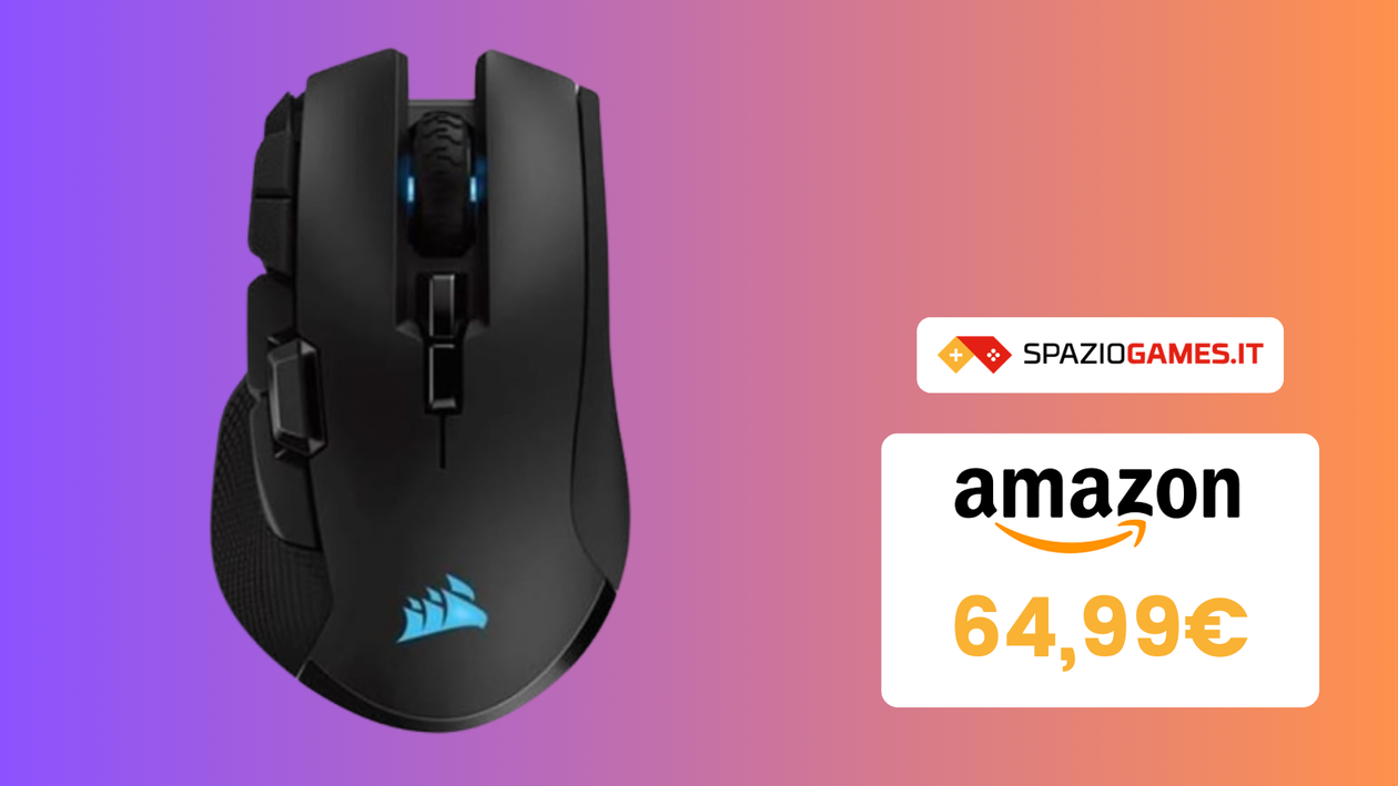 Immagine di SVENDITA TOTALE! Mouse da gaming Corsair IronClaw scontato del 19%!