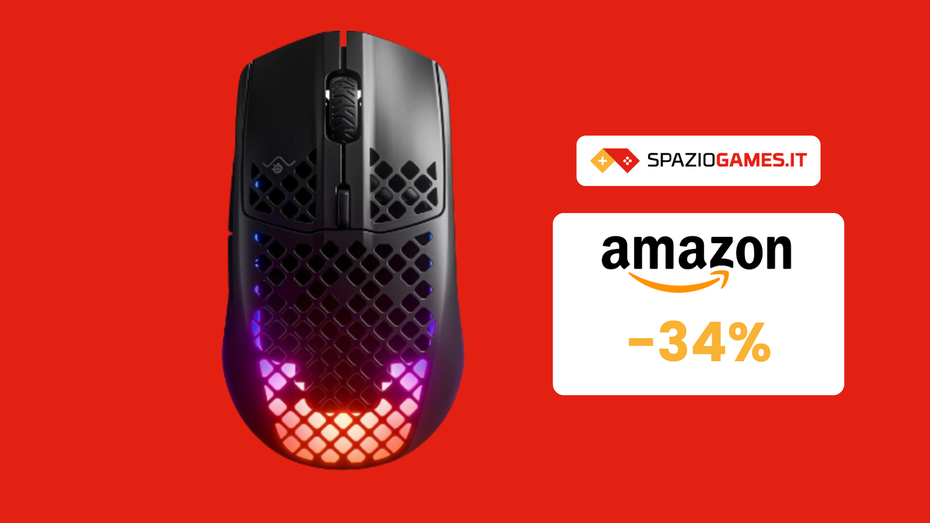 Immagine di Mouse da gaming SteelSeries a 73€! Resistente ma leggero!