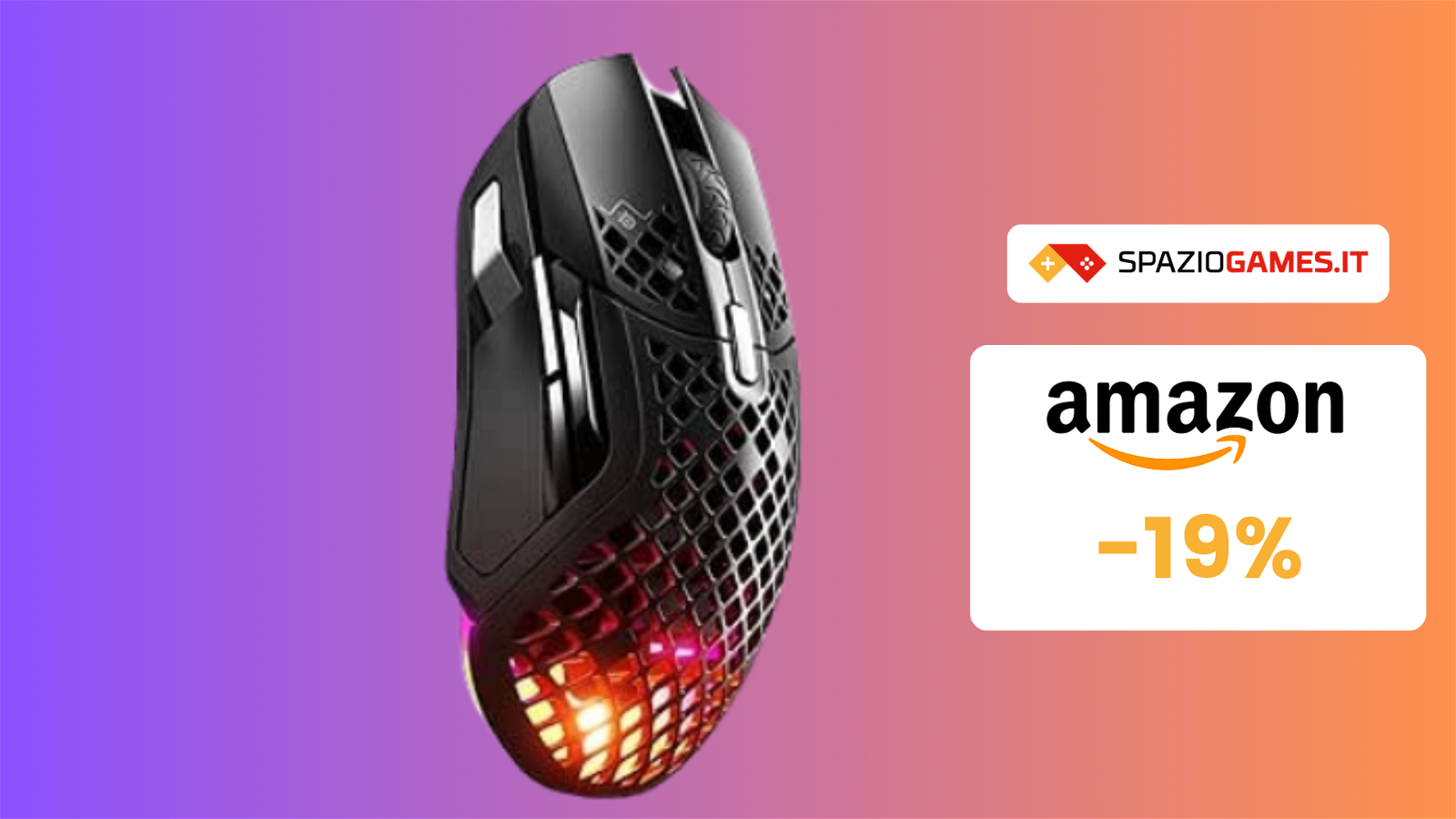 OTTIMO mouse da gaming SteelSeries Aerox 5 a 100€!