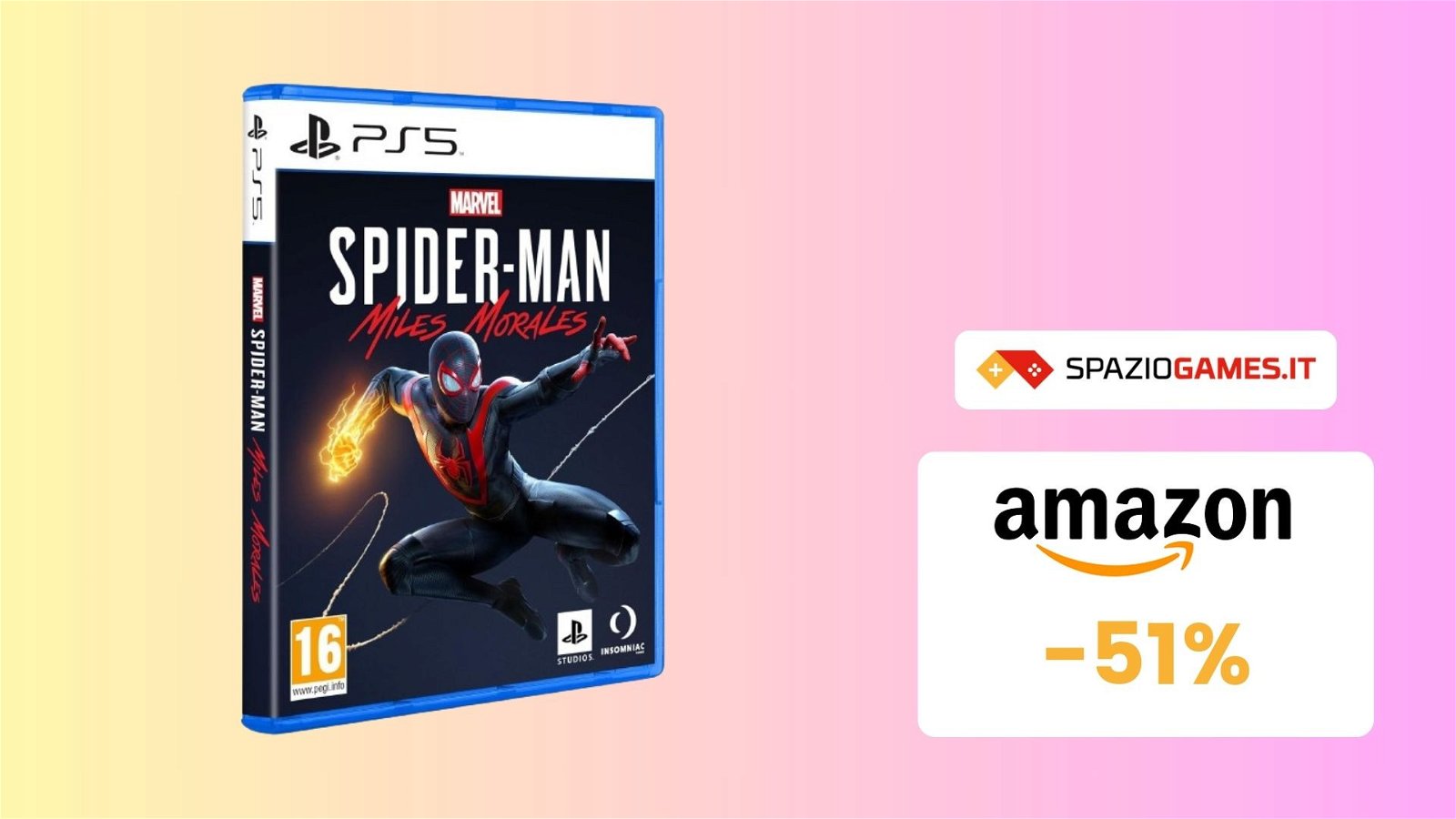 Spider-Man Miles Morales per PS5 oggi vi costa MENO della metà! (-51%)