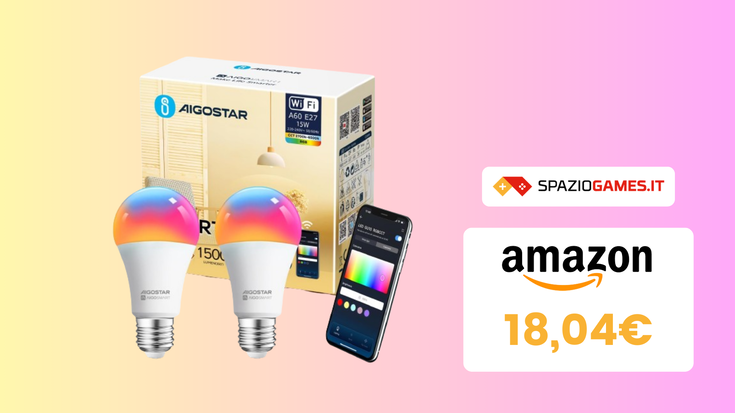 Doppio set di lampadine smart oggi a SOLI 18€!