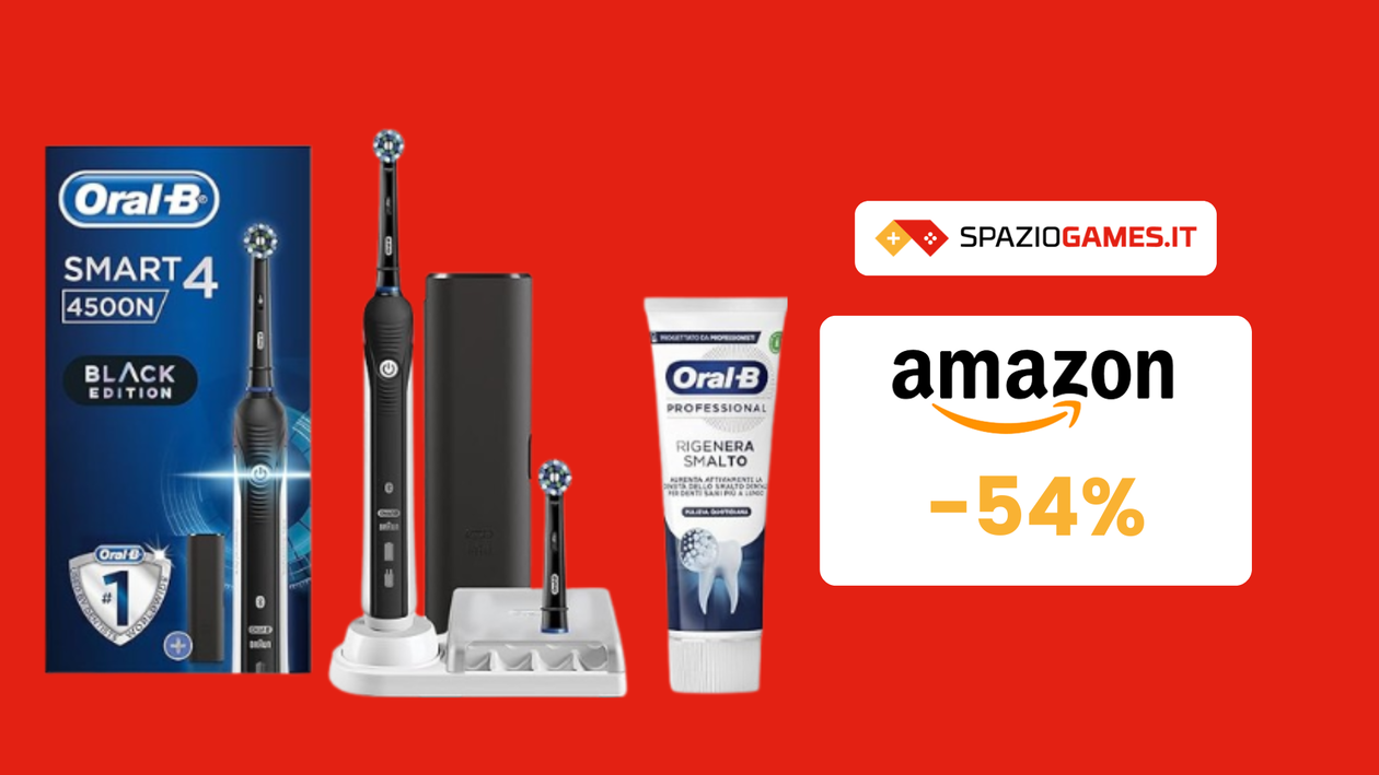 Immagine di Spazzolino elettrico Oral-B Smart 4 4500 a 50€: METÀ PREZZO!