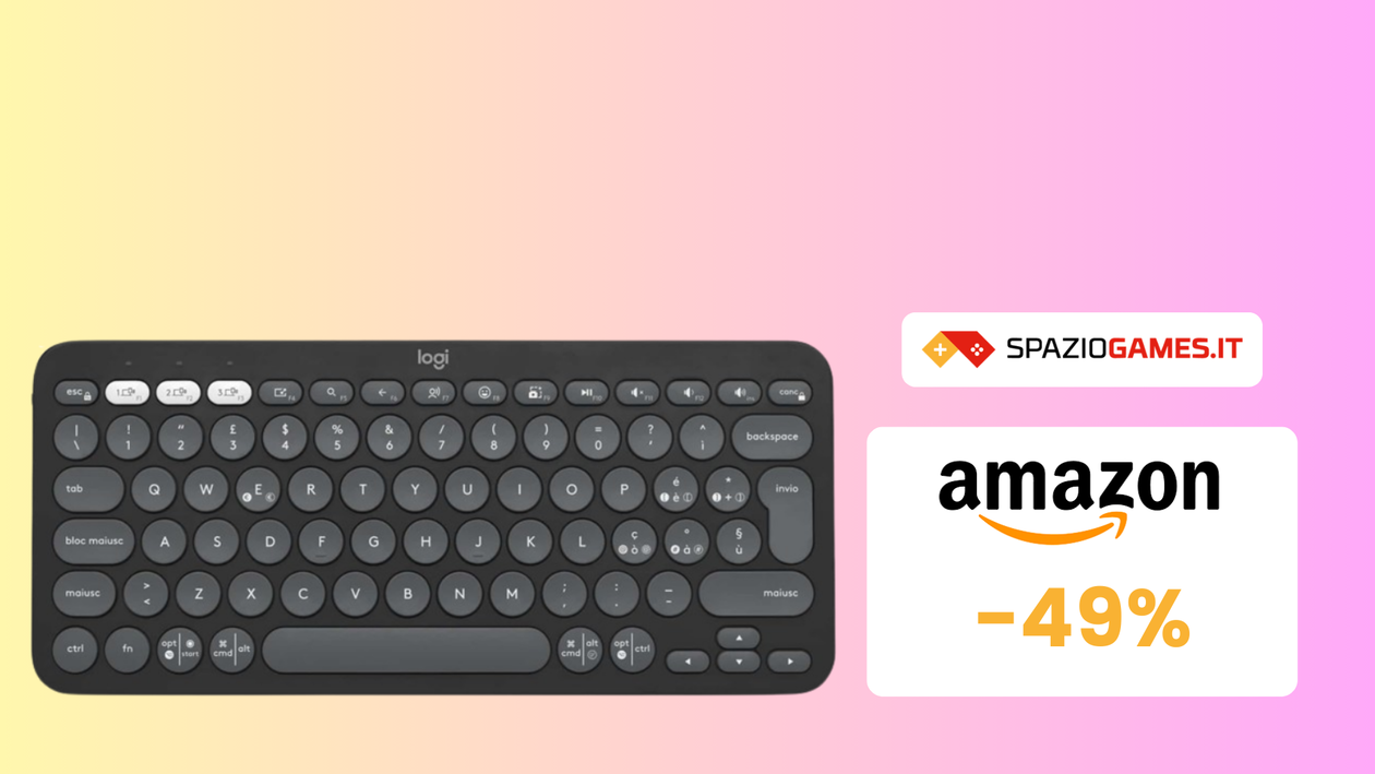 Immagine di Tastiera Logitech Pebble Keys 2 oggi a METÀ PREZZO su Amazon! (-49%)