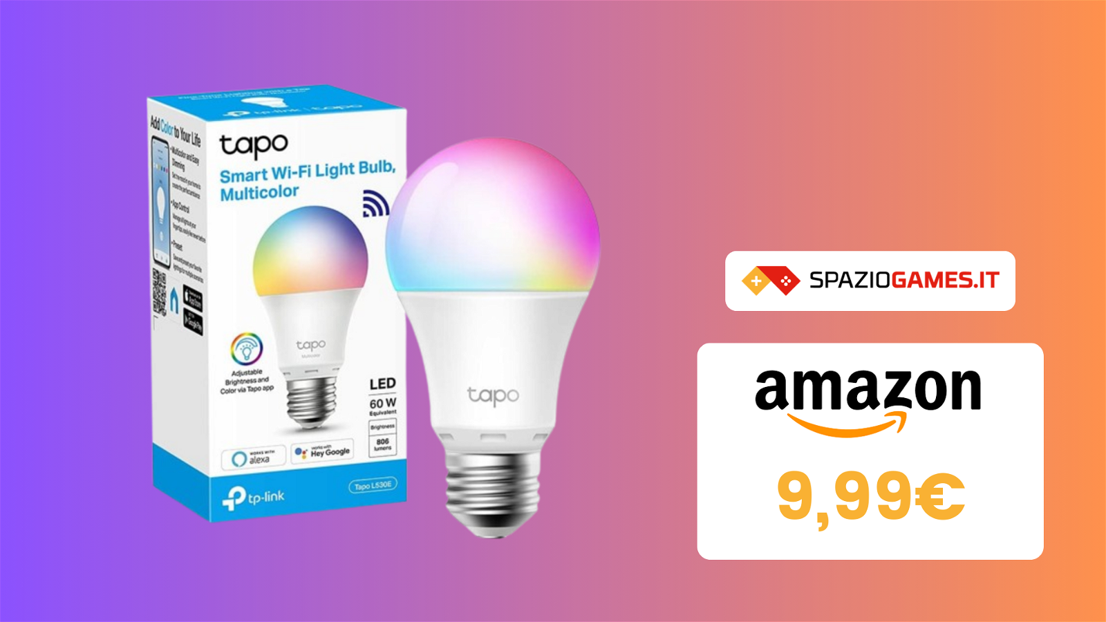 Prezzo mini per questa bella lampadina smart: date un tocco di colore alla vostra casa!