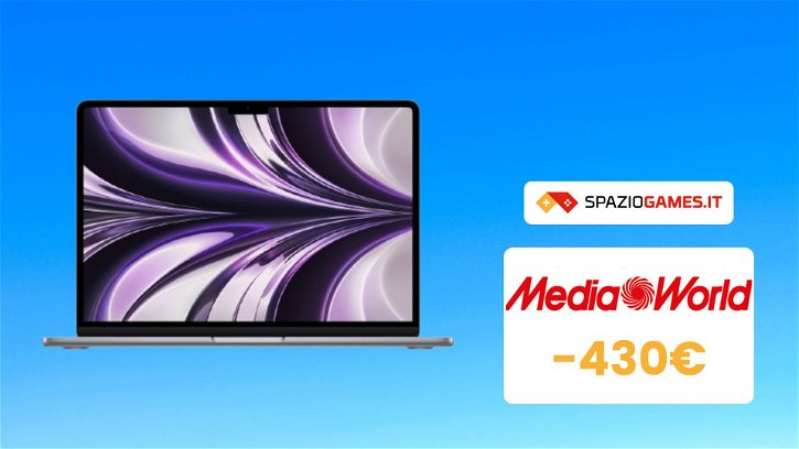 Immagine di APPLE MacBook Air 2022: SCONTO di 430€ e TASSO ZERO su MediaWorld!