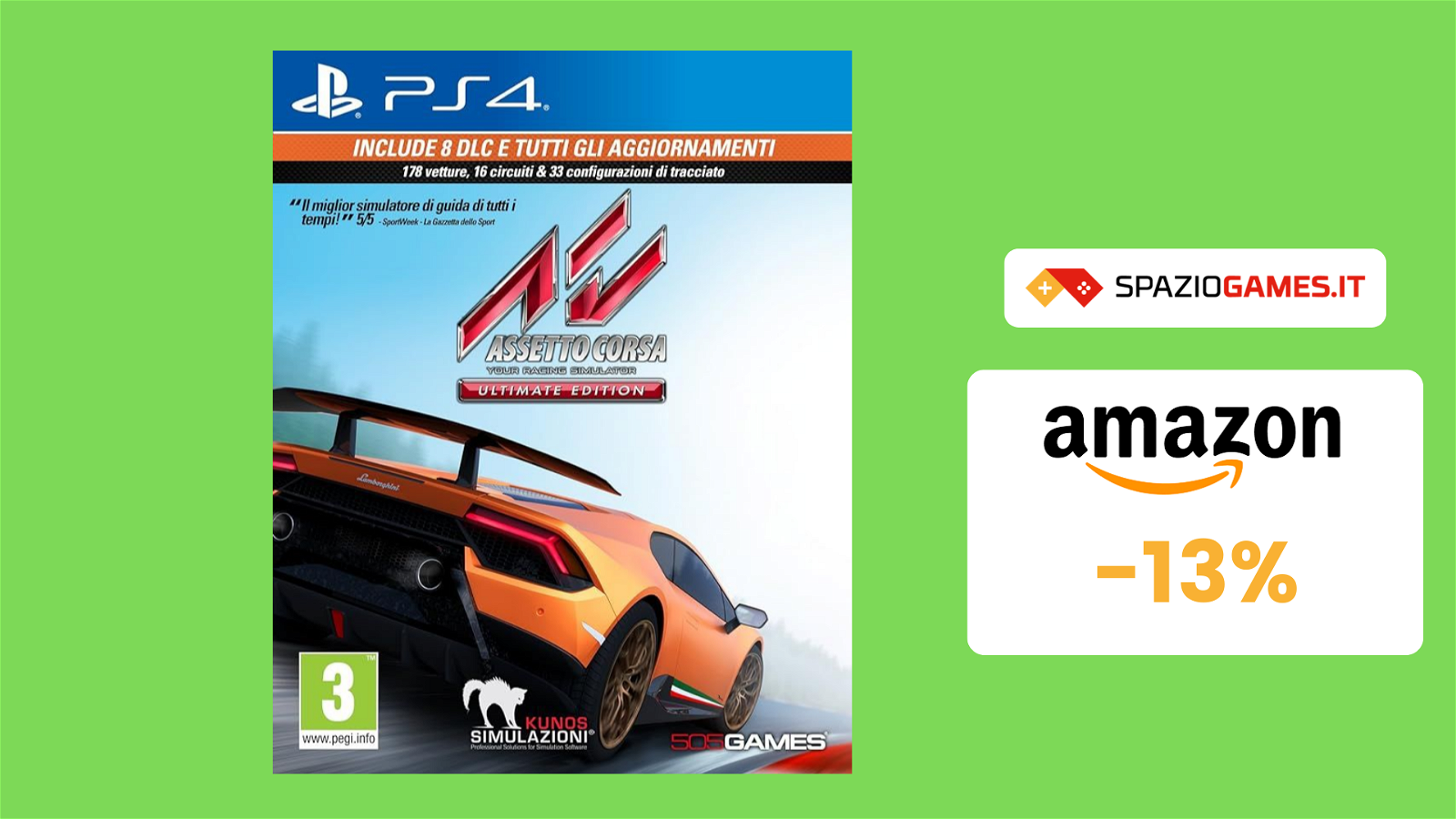 SOLTANTO 26€ per Assetto Corsa Ultimate Edition per PS4!
