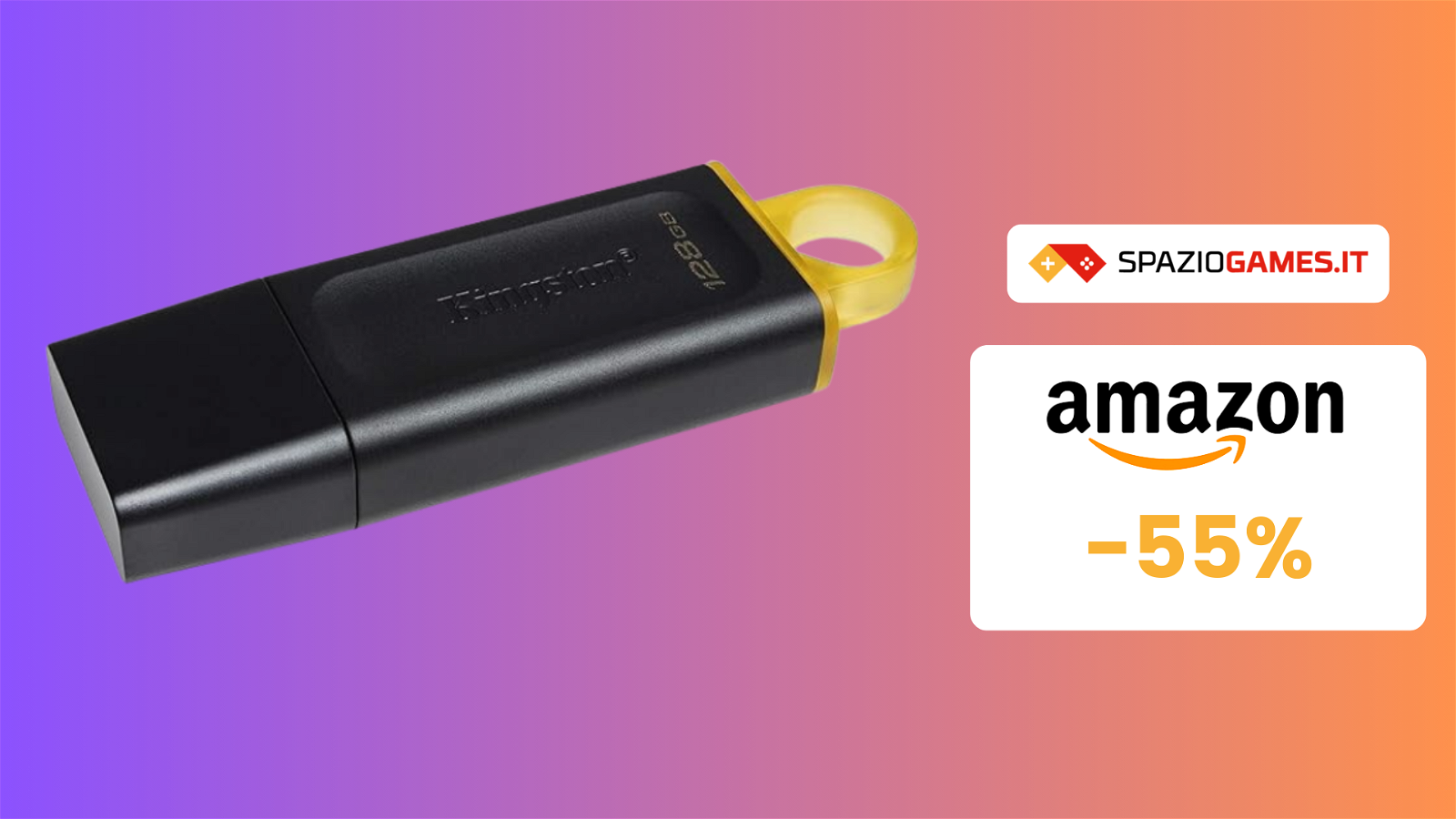 Chiavetta USB da 128GB a 9€: VENDUTISSIMA su Amazon!