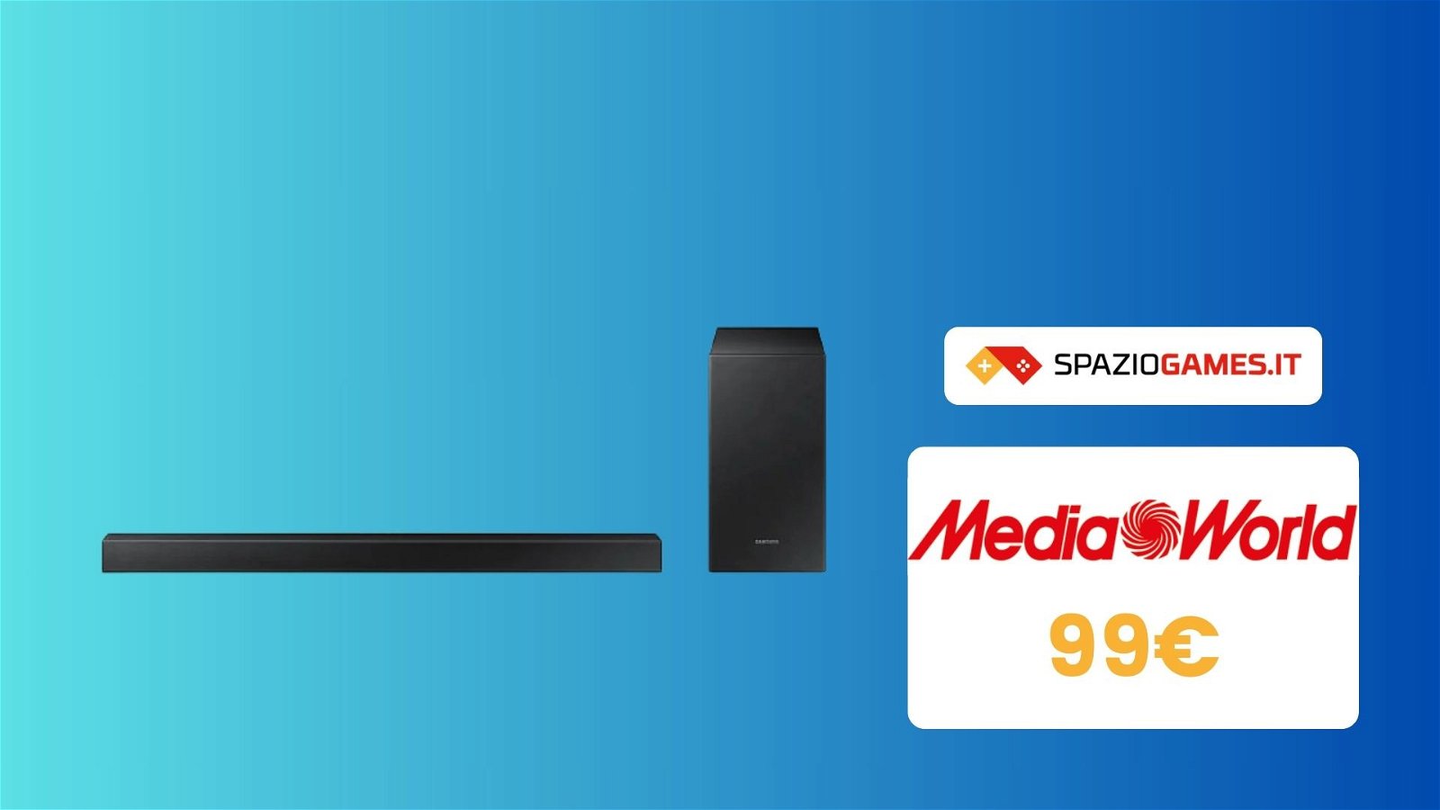 Rivoluziona il tuo home cinema con questa soundbar Samsung, ora a SOLI 99€ da MediaWorld!
