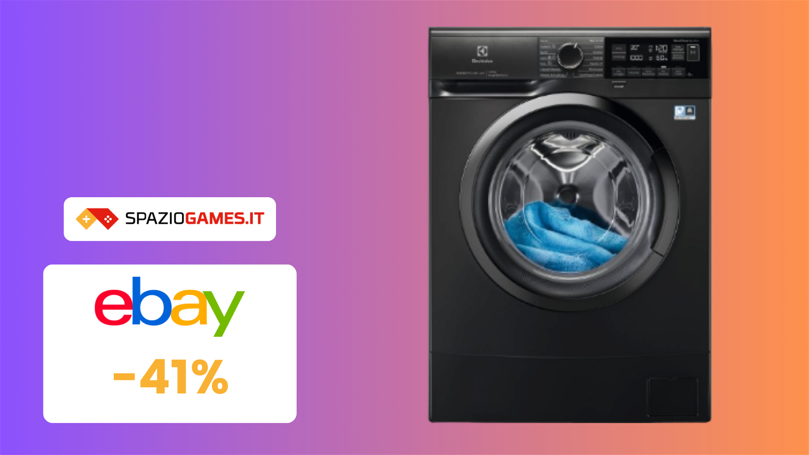EFFICIENTE lavatrice Electrolux su eBay a 399€: -41%!