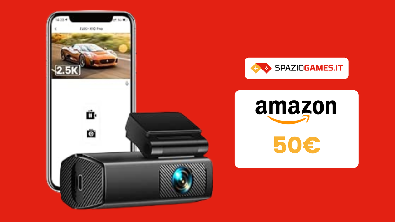 Immagine di INDISPENSABILE dash cam a 50€ con coupon e sconto!