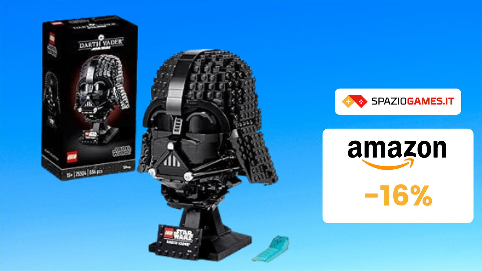 Benvenuti nel lato oscuro: casco di Darth Vader LEGO a 67€!