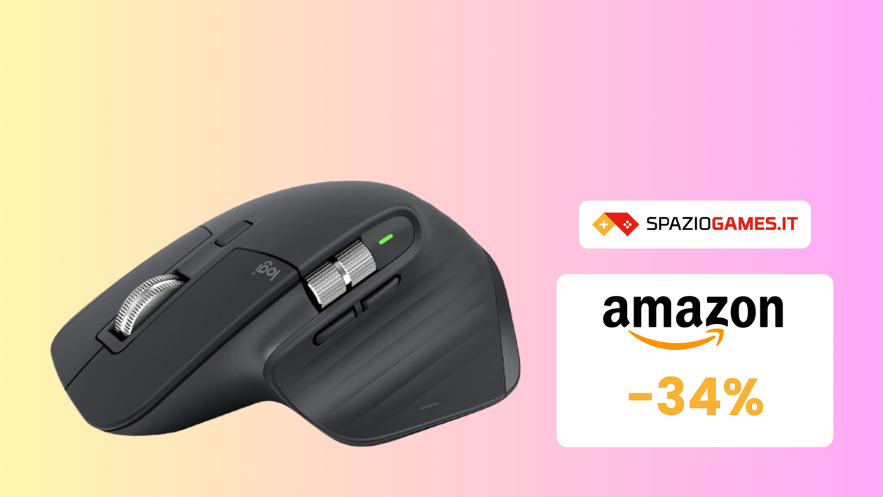 Immagine di Ottimo mouse wireless Logitech MX Master 3S SCONTATO del 34%!
