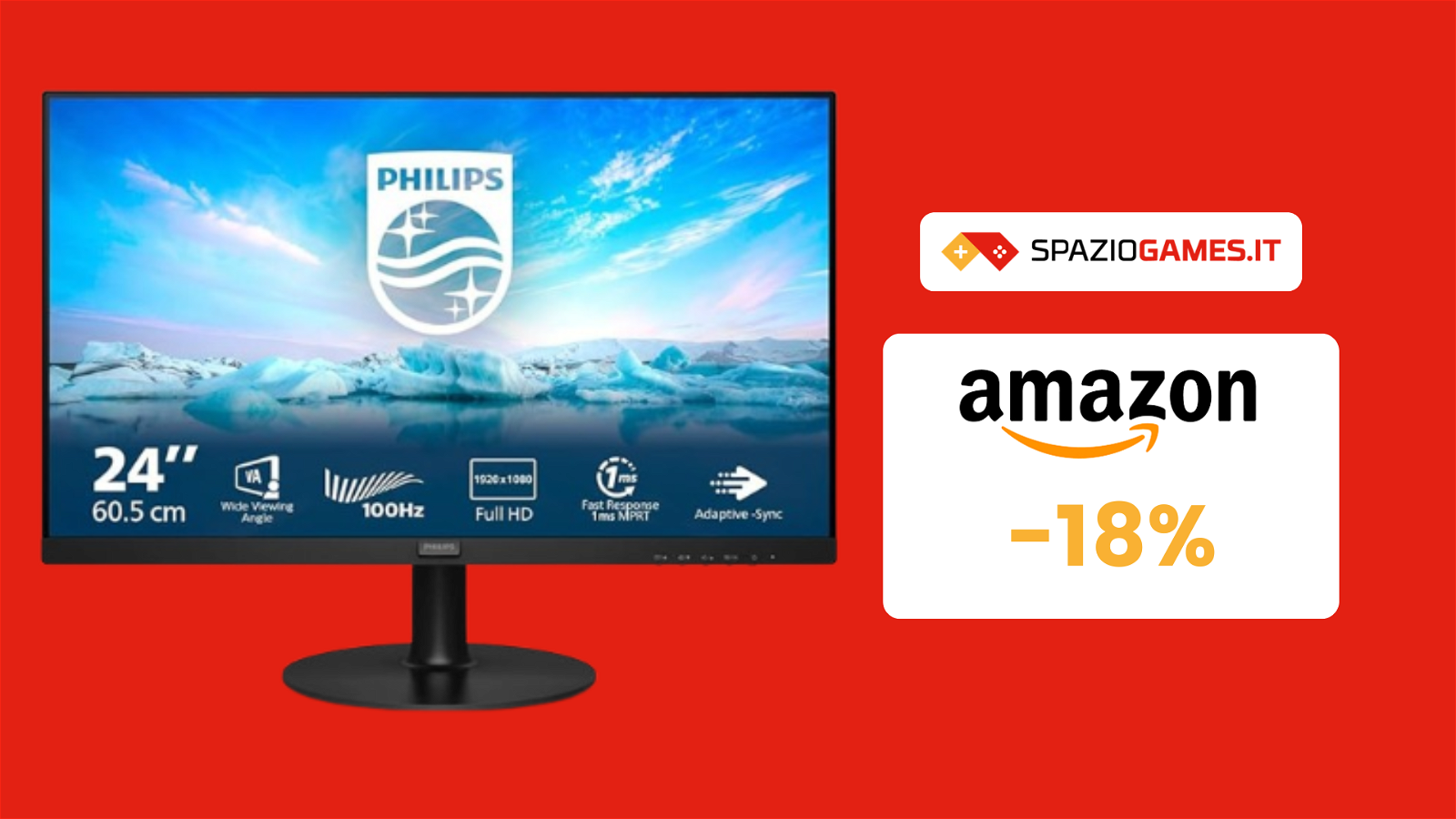 Monitor Philips con altoparlanti in OFFERTA a 90€: -18%!