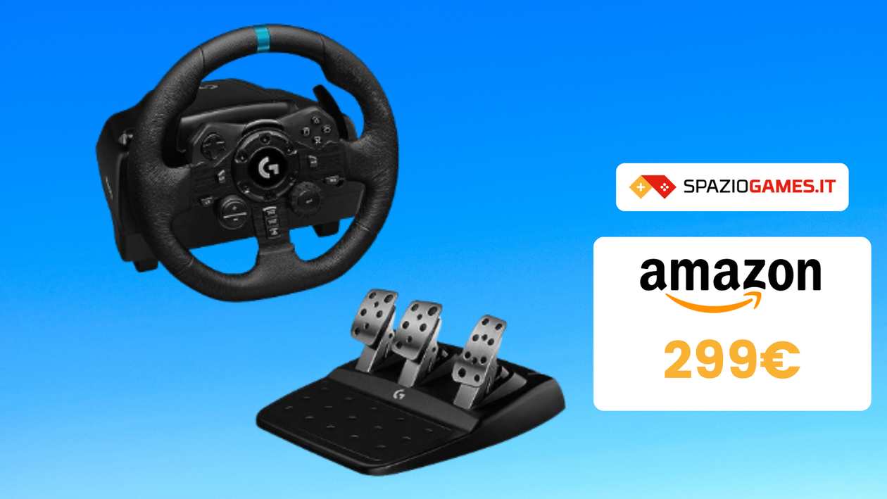 Immagine di Prezzo BASSISSIMO sul volante gaming Logitech G G923 per PC e PS5/4
