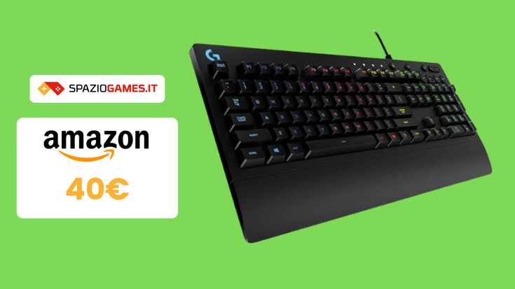 Tastiera gaming Logitech G G213 Prodigy a 40€: vendutissima!