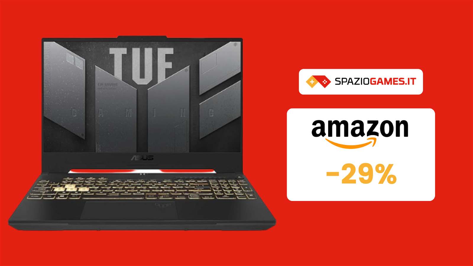 Notebook Asus TUF Gaming con uno SCONTO mai visto del 29%!