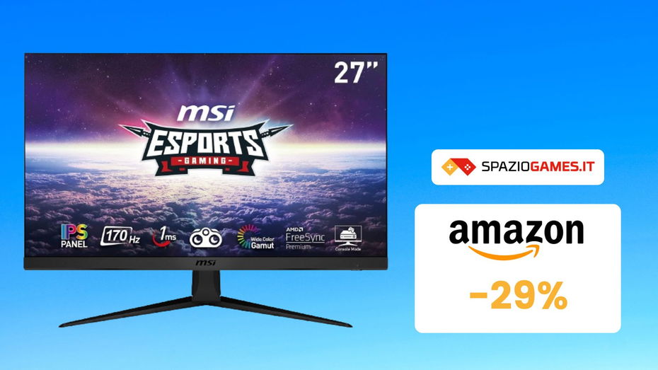 Immagine di Monitor gaming MSI 27", PERFETTO per gli eSports, a SOLI 150€! -29%