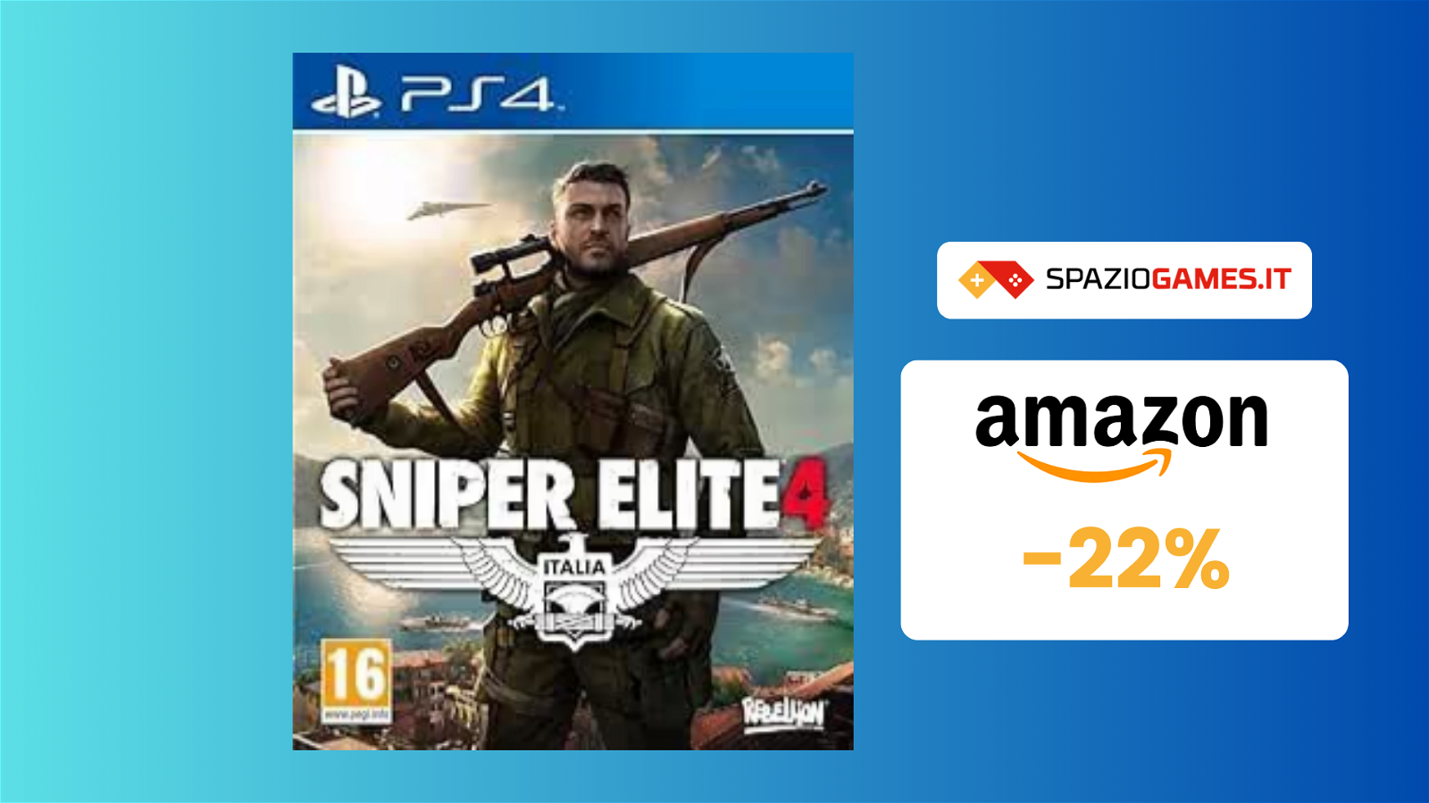 Sniper Elite 4 per PS4 al prezzo TOP di 19€! -22%!
