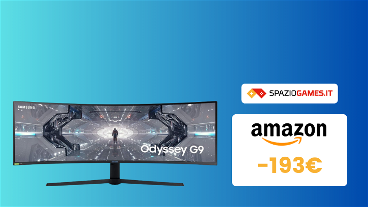 Immagine di OTTIMO monitor curvo Samsung Odyssey G9 da 49" SCONTATO di 193€ su Amazon!