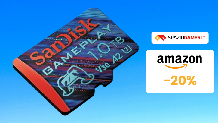 Immagine di MicroSD SanDisk da 1TB in SCONTO su Amazon! -20%!