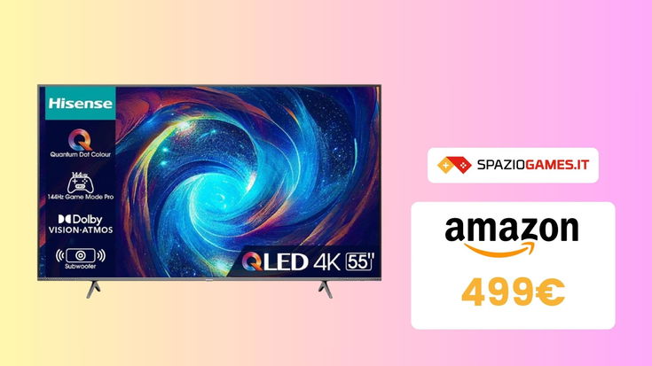 OFFERTA A TEMPO: smart TV Hisense 55" 4K a SOLI 499€! MINIMO STORICO!