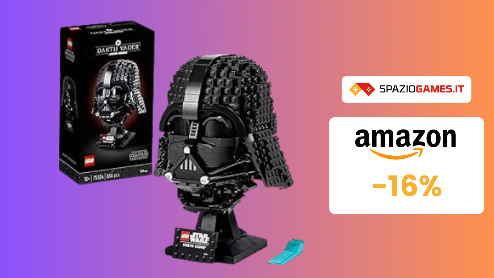 Il casco da collezione Darth Vader LEGO in OFFERTA a 67€!