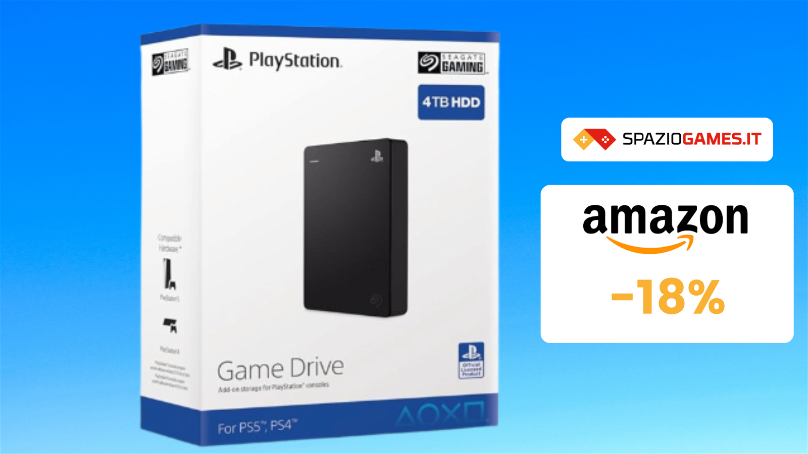 UTILISSIMO HDD esterno Seagate Game Drive a 164€!