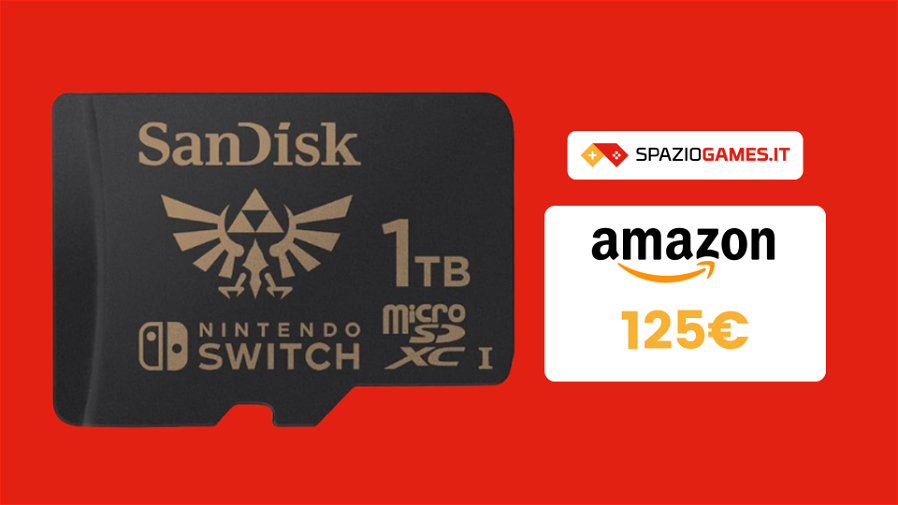 Immagine di MicroSDXC SanDisk da 1TB per Switch a 125€: MINIMO STORICO!