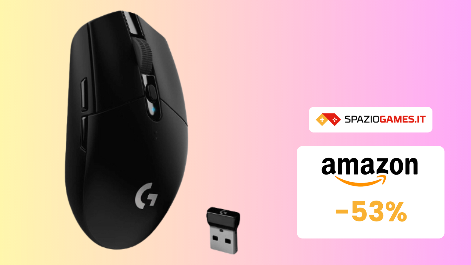 Logitech G G305 LIGHTSPEED, ottimo mouse gaming wireless oggi a -53%!