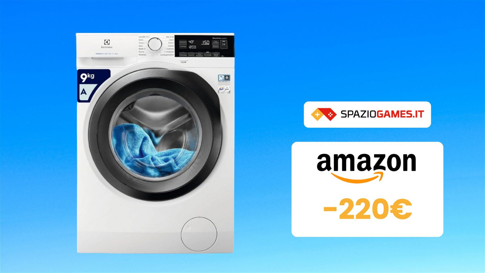 Un'ottima lavatrice classe A? Eccola, e oggi costa 220€ in meno!