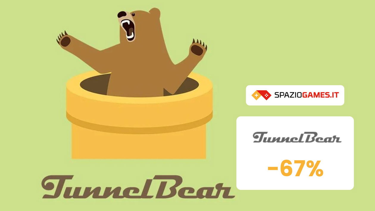 Immagine di Tunnelbear VPN: fino al 67% di sconto e numero illimitato di dispositivi!