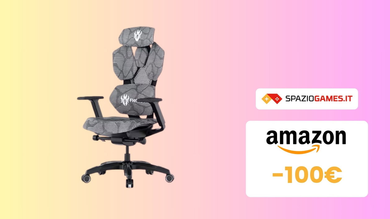 Immagine di Questa sedia gaming è bella, ergonomica ed è scontata di 100€!