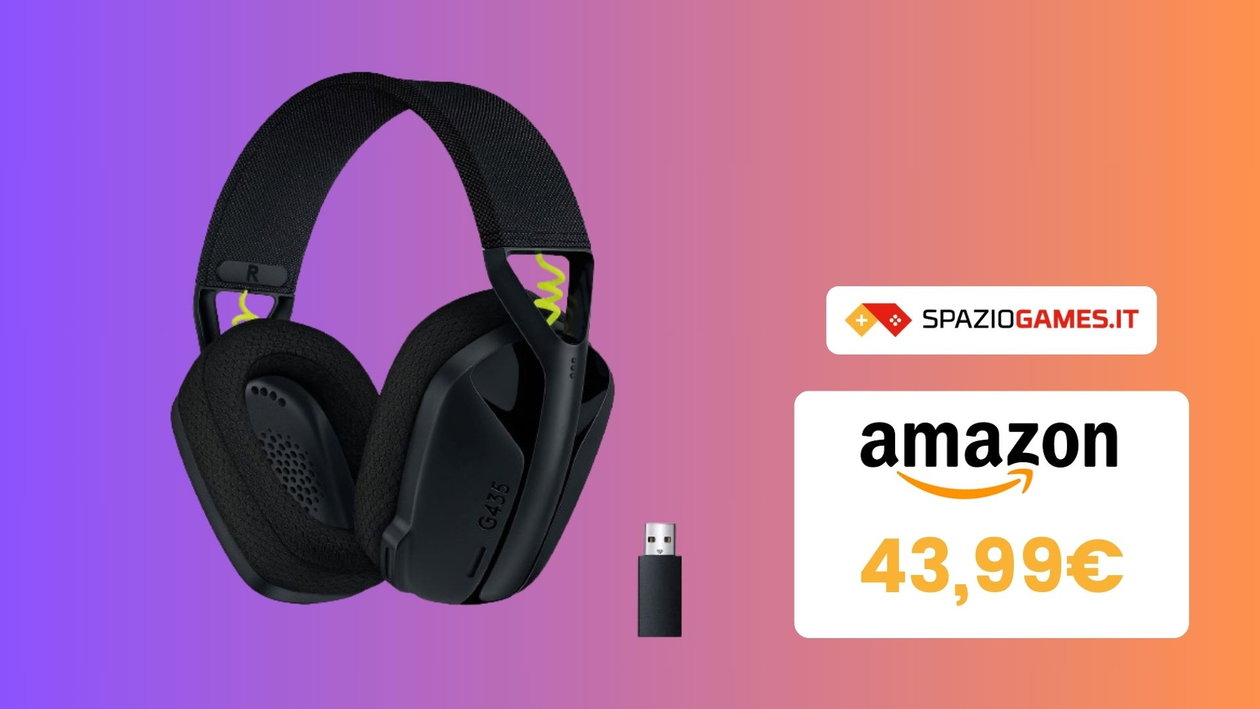 Immagine di Logitech G G435 Lightspeed, tra le migliori cuffie gaming, a un SUPER prezzo! SOLO 44€!