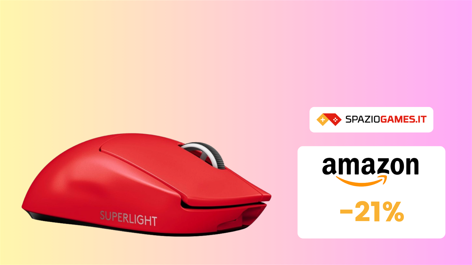 Ottimo mouse da gaming Logitech G PRO X Superlight SCONTATO del 21%!