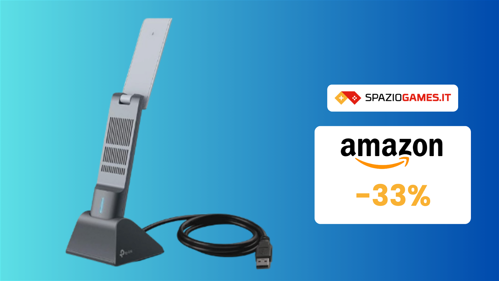 ESCLUSIVA Amazon: chiavetta WiFi 6 per PC a 30€! -33%!