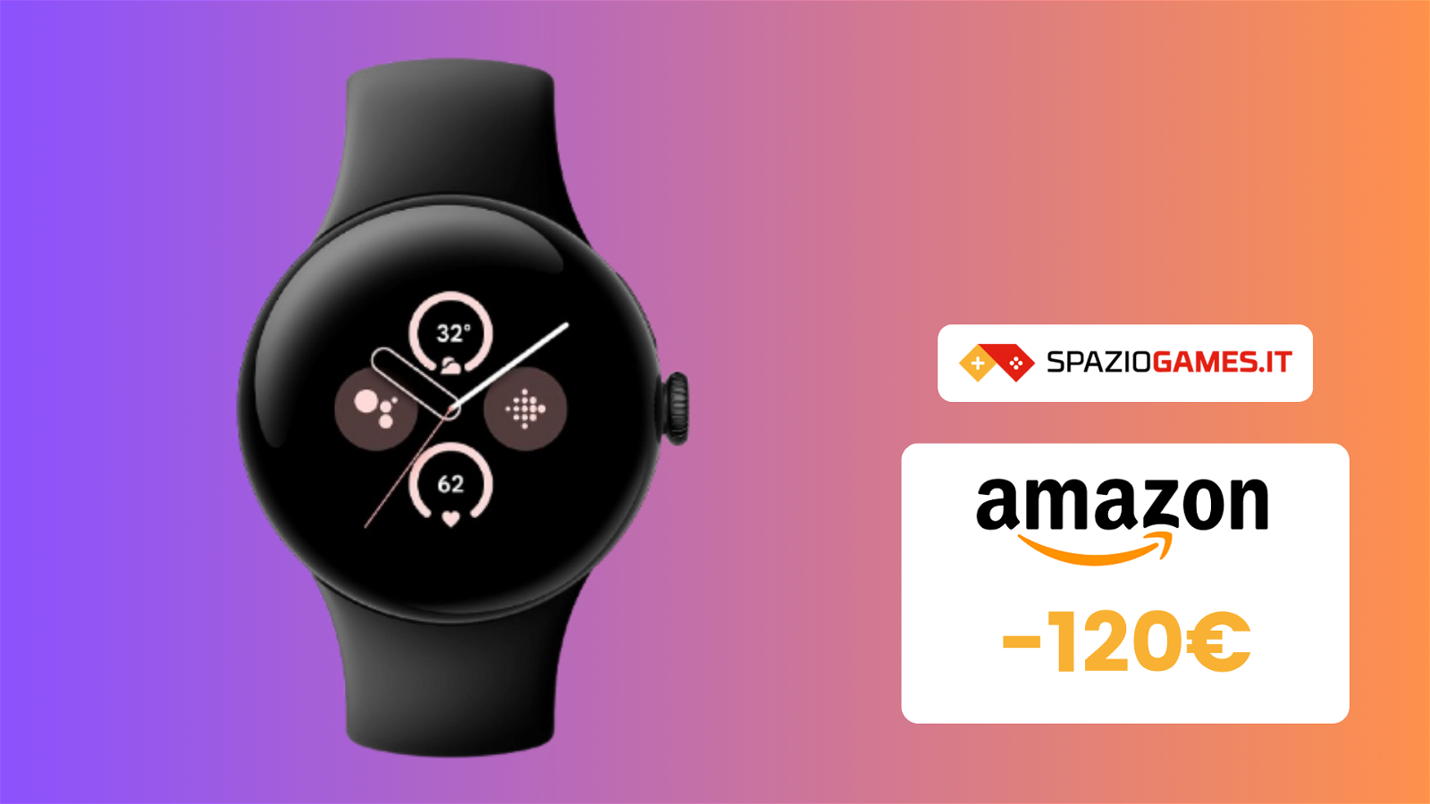 PREZZO TOP! Google Pixel Watch 2 in offerta su Amazon (-120€)