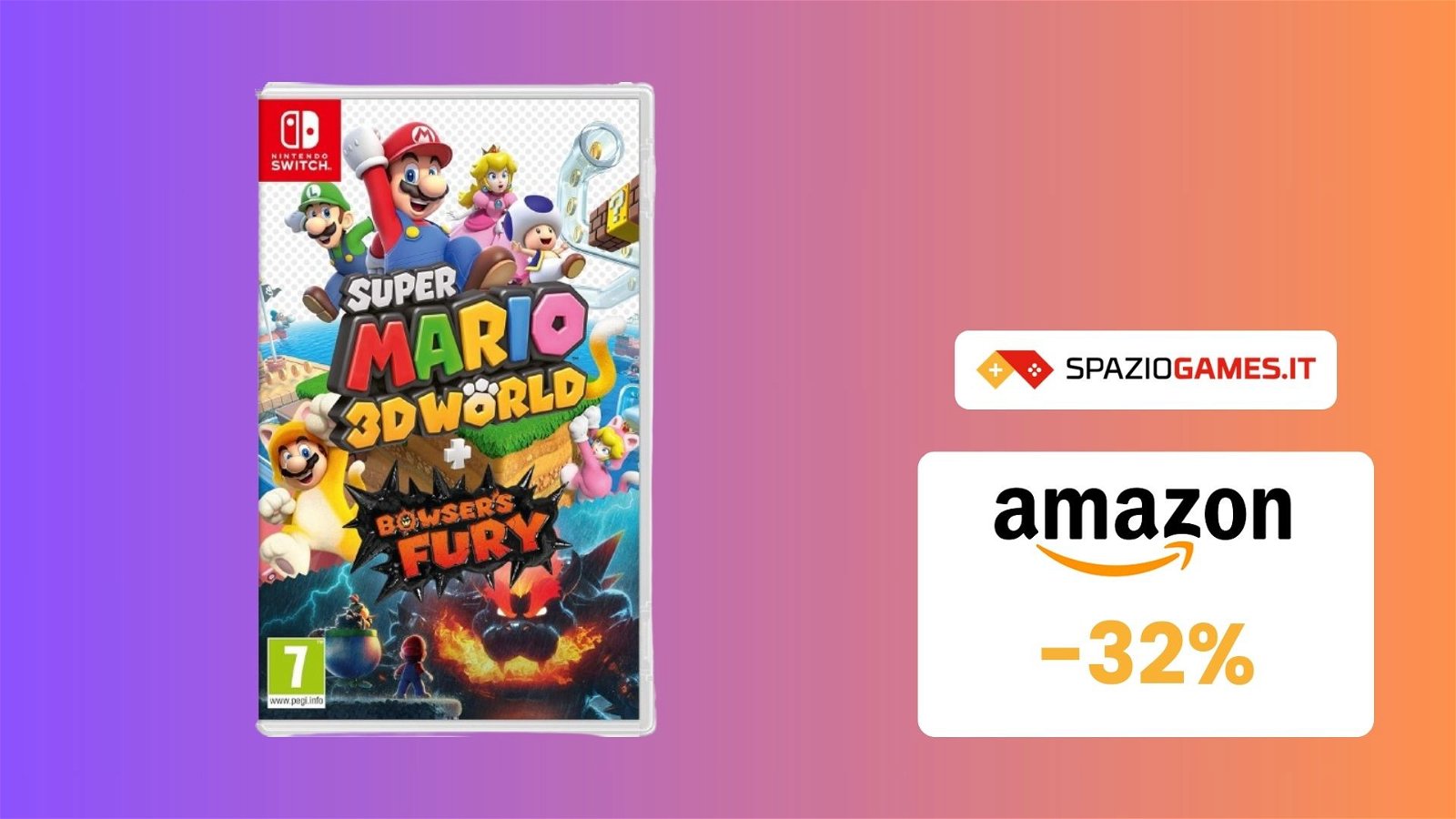 Super Mario 3D World + Bowser’s Fury SCONTATO del 32%! IMPERDIBILE!