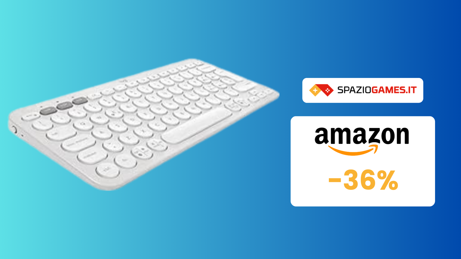 SOLO 38€ per questa tastiera wireless Bluetooth Logitech!