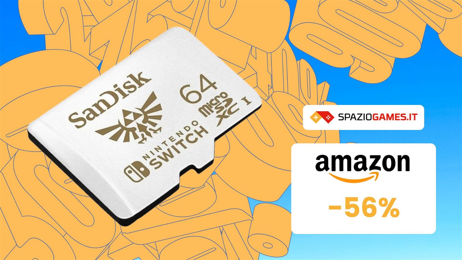 Espandi la memoria del tuo Switch con questa microSD SanDisk 64GB di Zelda! 56% di SCONTO!