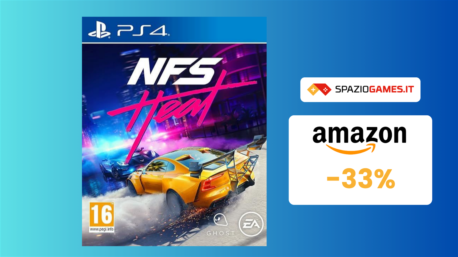 Need for Speed Heat per PS4: corse adrenaliniche a 20€! -33%