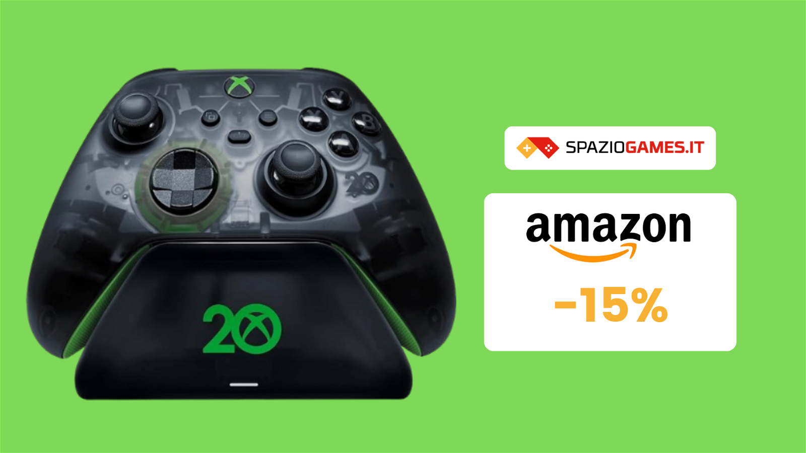 Stand di ricarica rapida Razer per controller Xbox a 31€!