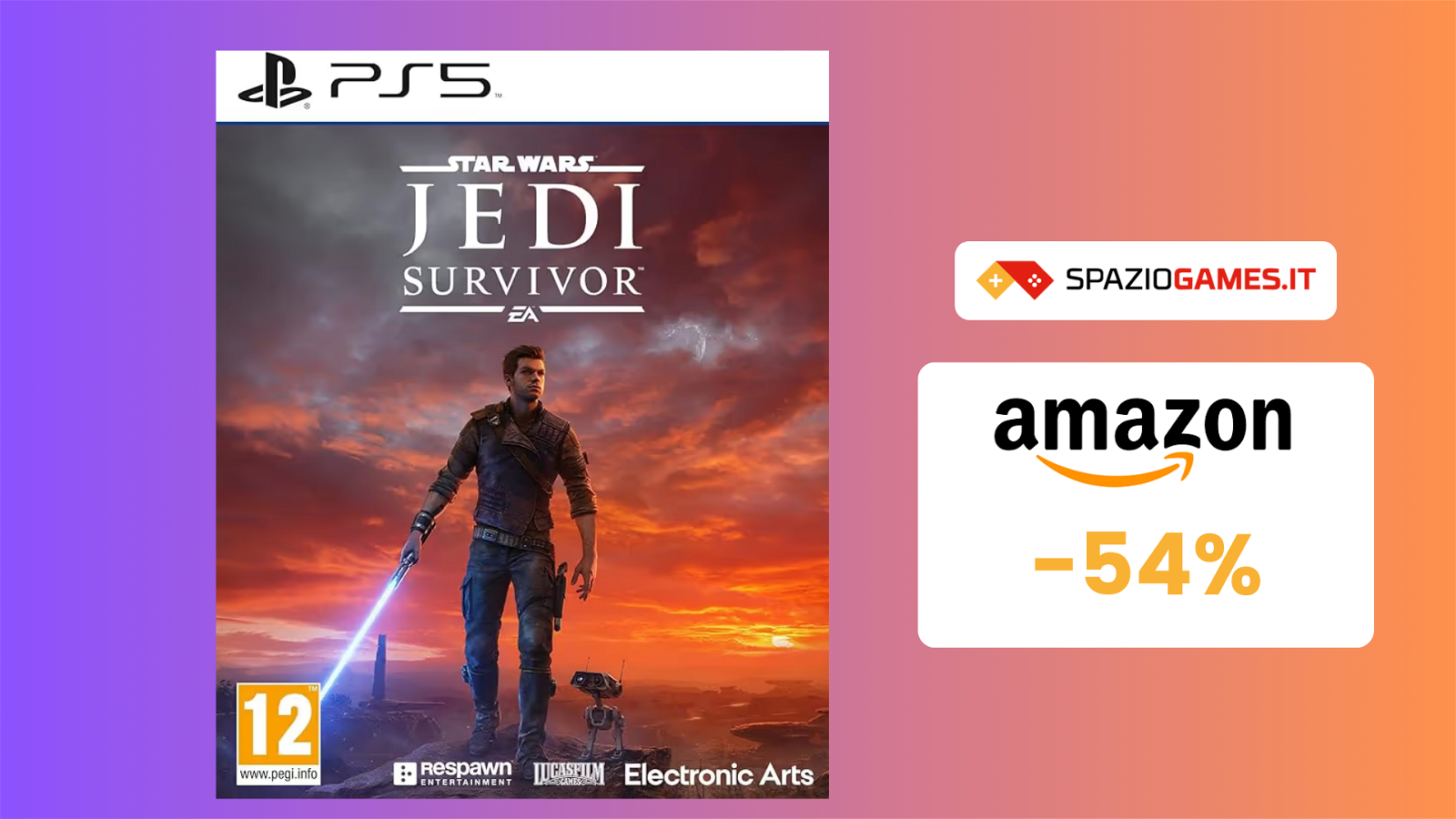 Star Wars Jedi: Survivor per PS5 a 36€: METÀ PREZZO!