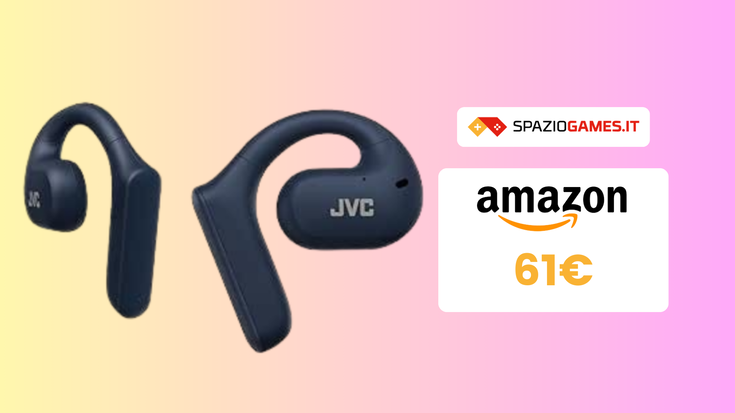 Auricolari JVC con design open-ear in OFFERTA a tempo!