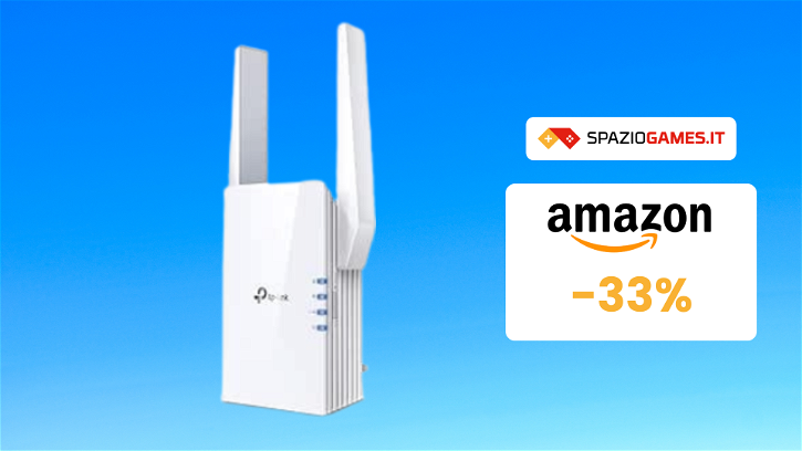 Immagine di SOLTANTO 60€ per il ripetitore Wi-Fi 6 TP-Link! -33%!